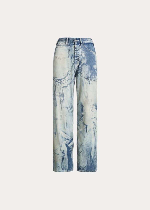 Ralph Lauren Bleached Work Jeans Dame Danmark (CDYOG9863)